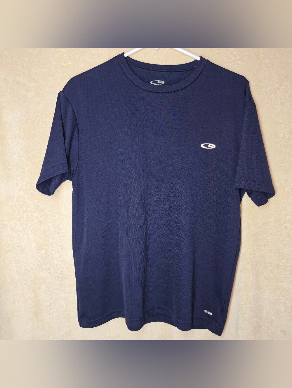 C9 Champion Men's Training T-Shirt Navy Blue Crew Short Sleeve Duo Dry Size M